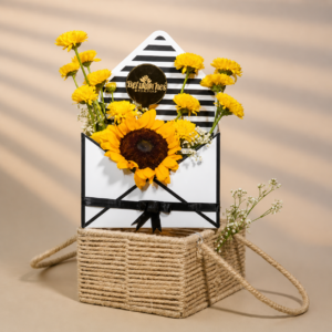 Sunflower Daisies Envelope Bouquet
