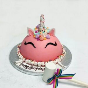 Pink Unicorn Pinata Cake