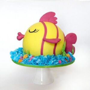 Sleeping Fish Pinata Cake