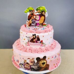 Masha Bear Designer Tier Cake