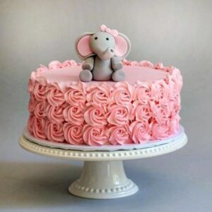 Girl Elephant Theme Cake