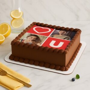 Love You Photo Cake